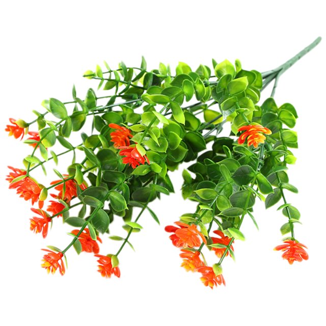 Artificial Flower Plant Decorative 35 Head Plastic Fake Plant Home Office Decor