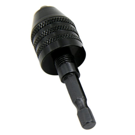 

Keyless Carbon Mini 3-Jaw Drill Chuck Drilling Adapter Converter Hand Drill Bits (Black)