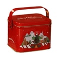 thumbnail image 3 of Caja metálica para regalo navideño, contenedor rectangular para manualidades festivas , Rojo, 3 of 8