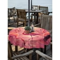 thumbnail image 2 of Outdoor Tablecloth with Umbrella Hole for Patio/Picnic/Party/Camping, Flamingo Waterproof Table Cloth Round Cover Washable, Coastal Beach Summer Tropical Hot Pink Flamingo (Dia 60"), 2 of 9