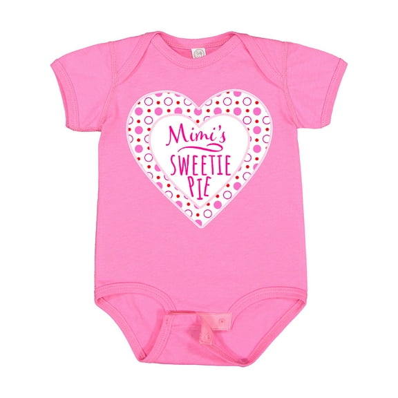 Inktastic Mimi's Sweetie Pie with Pink Hearts Boys or Girls Baby Bodysuit