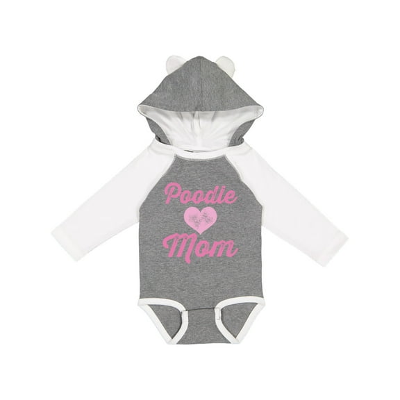 Inktastic Poodle Mom Cute Dog Gift Girls Long Sleeve Baby Bodysuit