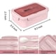 thumbnail image 4 of Fiambrera, Bento Boxes, Fiambrera, Fiambreras a prueba de fugas Niños y Adultos, Fiambreras Bento con 3 Compartimentos y Cubiertos rosa Jormftte LN-2366-3, 4 of 5