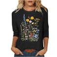thumbnail image 2 of LiMoi Summer Tops for Women 2025 Vacation Womens Tops 3/4 Sleeve Loose Fit Plus Size Shirts for Curvy Women T Shirts Graphic Tees items ordered by me, 2 of 4