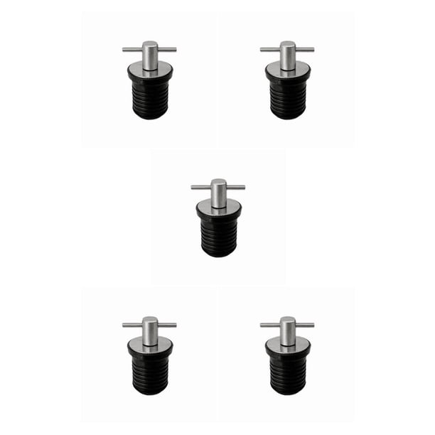 Speravity Tapón de drenaje, tapón de cubierta, suministros para barcos, escurridor en forma de T, accesorios de kayak de goma de acero Type2 NO2