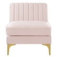 thumbnail image 5 of Triumph Channel Tufted Performance Velvet Armless Chair, 5 of 8