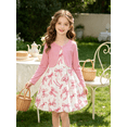thumbnail image 5 of Lanbubble Girls 2 Piece Dress Set Sleeveless Bubble Dress with Cardigan & Side Pockets for Party Daily Wear Size 5-12Y, 5 of 9