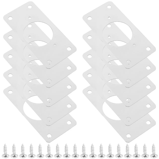 Miangastore 10 Pcs Plaque de Réparation de Charnière Plaque de Renforcement de Porte en Acier Inoxydable Support de Réparation