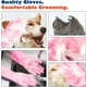 thumbnail image 2 of Guantes, guantes de champú para baño de perros con dientes de alta densidad, cepillo removedor de pelo de mascotas de silicona resistente al calor para gatos y perros, rosa, 2 of 7