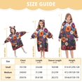 thumbnail image 4 of FORMRS Wearable Blanket Hoodie with Sleeves for Kids Cozy Flannel Sweatshirt, Purple Flowers, 4 of 7