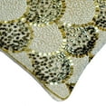 thumbnail image 2 of The HomeCentric Pillow Covers, Ivory, Grey & Gold Pack of 2, 18"x18" (45x45 cm) Accent Cushion Covers, Velvet Beaded Throw Pillows For Sofa, Geometric Pattern Contemporary Style Easter - Abigail, 2 of 3