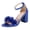 Blue, variant on YLYL Sandals for Women Adjustable Ankle Strap Open Toe Chunky Block Heel Summer Dress Shoes