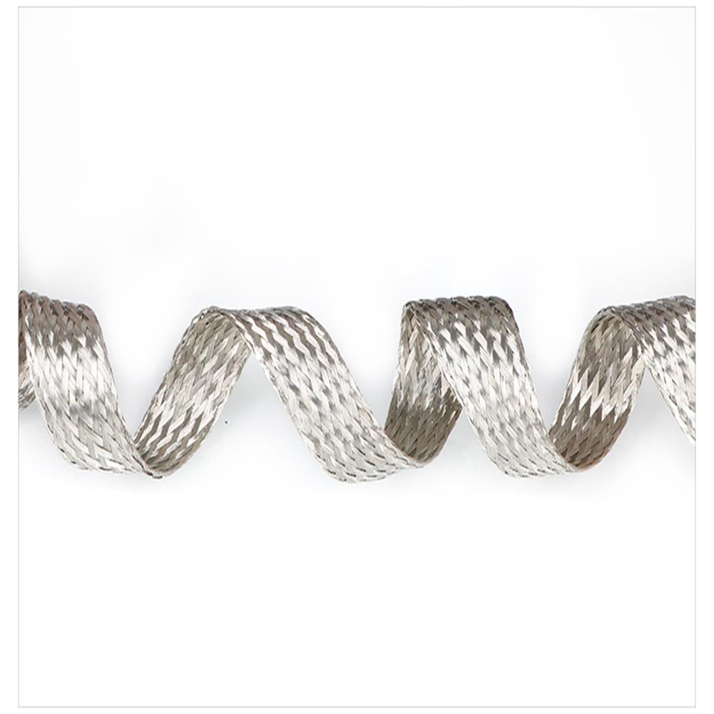 Oxygen-free copper wire of tinned flat copper braided grounding wire can be welded (width: 12mm, thickness: 1.2mm, length: 5m)