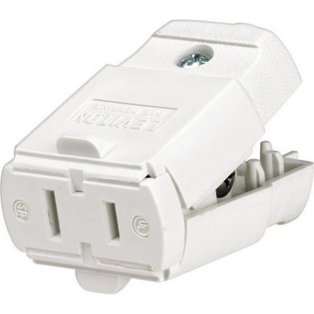 UPC 078477031636 product image for Leviton Clamlite Connector Light Duty Polarized 15 Amp Csa Wht Bulk Pack of 10 | upcitemdb.com