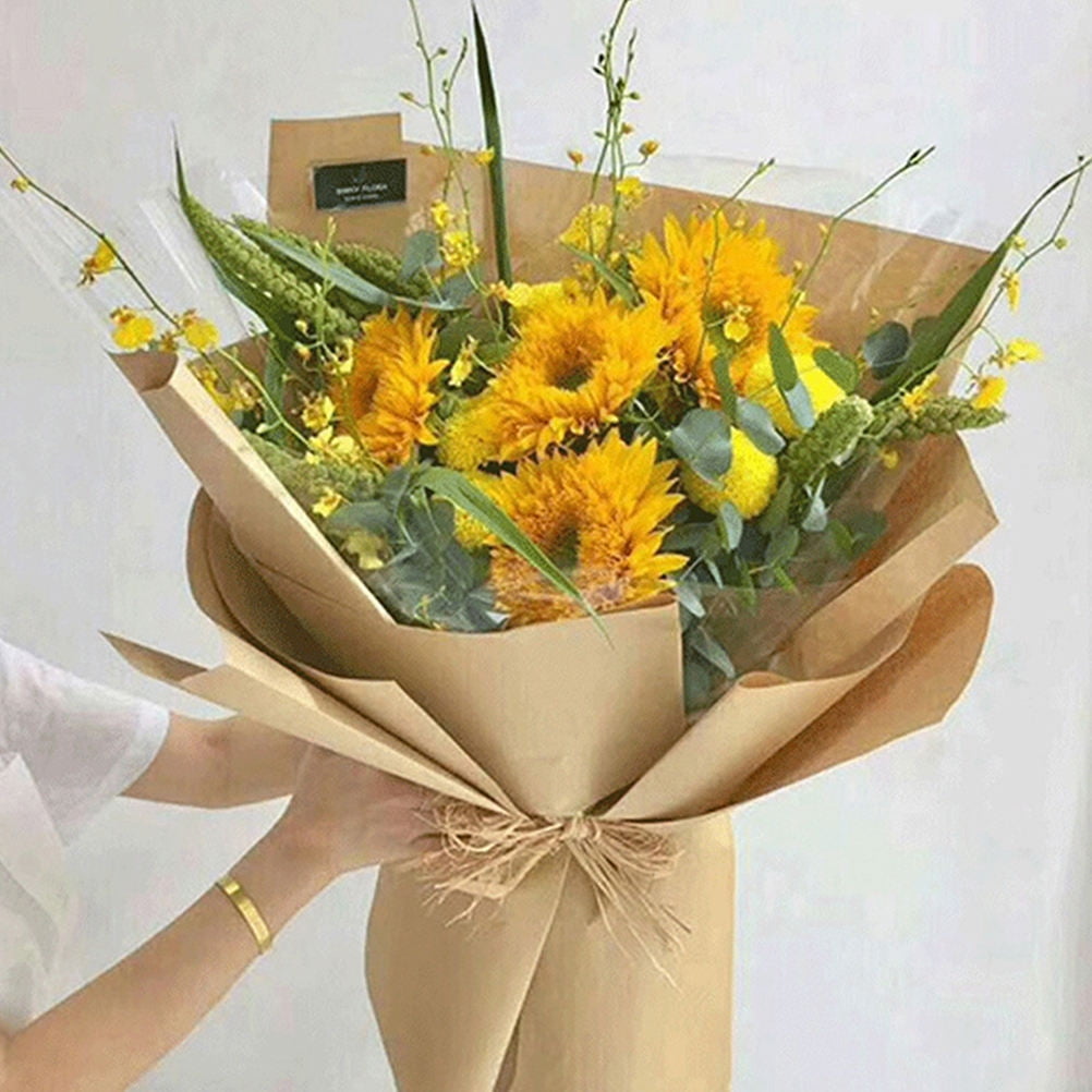 MERRYHAPY Brown Kraft Paper for Packing, Flower Wrapping, Wrapping, and Crafts with Smooth , and