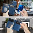 thumbnail image 4 of Decase Premium Magnetic Detachable Wallet Case for iPhone 16 Plus,Shock-Absorbent, Anti-Scratch PU Leather+TPU Bumper Cover, Slim & Rugged, with Credit Card Slots, Fits Mag-Safe Car Mount,Blue, 4 of 9