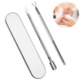 thumbnail image 2 of 2 PCS Premium Cuticle Pusher and Cutter, Manicure Tools Set for Fingernail，Armor Removal Set Stainless Steel Armor Removal Planer Armor Removal Push, 2 of 9