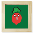 thumbnail image 1 of Cadre Photo Carré Mignon Dessin Animé Radish Visage Surprise pour Affichage Mural Ou sur Table, 1 of 3