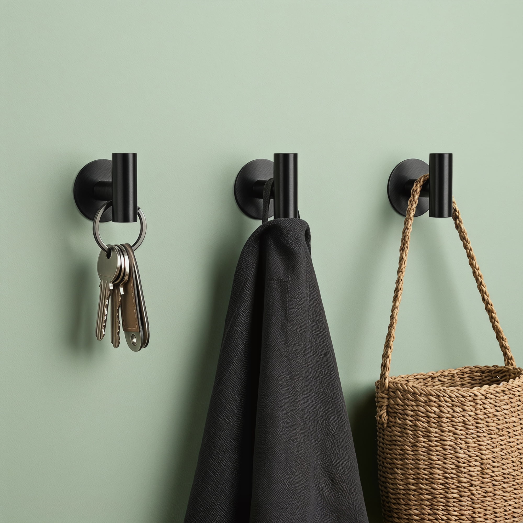 Unique Bargains Utility Hooks 8Pcs Metal Durable Wall Hooks for Household Silver
