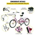 thumbnail image 6 of VEVOR Foldable Adult Tricycle 24 Wheels,7-Speed Trike, 3 Wheels Colorful Bike with Basket, Portable and Foldable Bicycle for Adults Exercise Shopping Picnic Outdoor Activities,Pink, 6 of 9