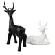 thumbnail image 2 of Escultura De Alce, Figuras De Renos Navideños, Y Negro, 2 Piezas, Líneas Limpias, Acabado Mate Para La Familia, 2 of 7