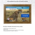 thumbnail image 2 of ArtToFrames 14.9x9.8 Inch - 38x25 CM Gold Puzzle Frame for 100 piece Puzzles.1.40 Inch Custom Wood Puzzle Frames, Gold with beads - Comes with Regular Glass, 2 of 6