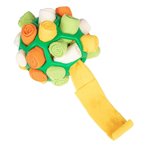 Pelota Para Perro Juguete alimentador lento para perros, juguete educativo de entrenamiento para mascotas lavable portátil (amarillo)