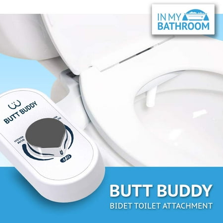 In My Bathroom | Butt Buddy - Fresh Water Bidet Toilet Attachment (Easy to Install, Self-Cleaning, Non-Electric)
