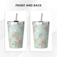 thumbnail image 3 of PAYOHTO Girly Rose Morden Flower Design Insulated Stainless Steel Tumbler 12 oz Thermos Come with Straw Kids Leak-Proof Travel Mug Cup, 3 of 7