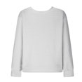thumbnail image 6 of Women's Waffle Knit Raglan Sleeve Round Neck Long Sleeve No Hood Sweatshirt with Pocket, Fashion Casual Pullover Top for Daily Wear, Casual Activities, Festival and Work Outfits White XXL, 6 of 8