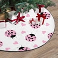thumbnail image 3 of FMSHPON LadybugHearts Xmas Christmas Tree Skirt Stand Mat for Holiday Party Decoration Indoor Outdoor 36 inches, 3 of 3