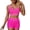 Hot Pink, variant on Women’s Two Piece Tankini Swimsuit with High Waisted Swim Shorts and U Neck Top for Moms Modest Coverage Beach Vacation Green XL(XL)