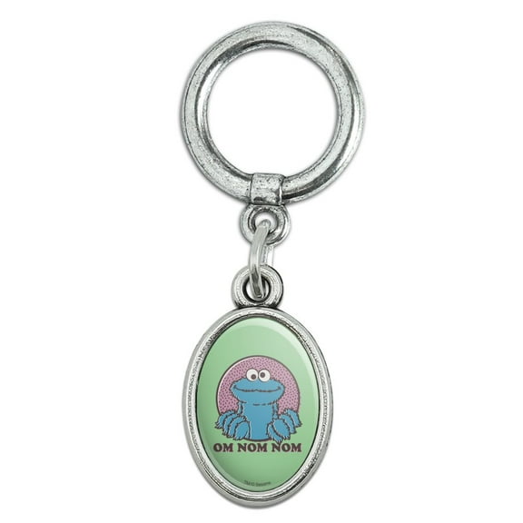 Sesame Street Cookie Monster Om Nom Nom Shoe Sneaker Shoelace Oval Charm Jewelry