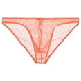 thumbnail image 3 of TANBOM Men's Breathable Nylon Mesh Triangle Brief Underwear, Orange, 1-Pack, M, 3 of 6