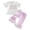 White, variant on Linfrsh Toddler Baby Girl Smocked Outfit Ruffle Halter Shirt Flared Pants Set Toddler Bell Bottom Outfit Summer Clothes(Purple,6-12 Months)