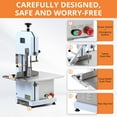 thumbnail image 3 of EastVita Meat Saw for Butchering, 1100W Bone Saw Machine, 0.39～6.6 Inches Cutting Thickness with 6 Saw Blades, Meat Bandsaw Butchering with Workbench Width of 20.86 x 17.52 Inches, 3 of 5
