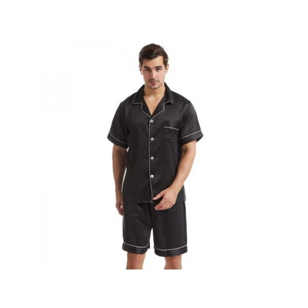 

Luxsea Men s Summer Casual Lapel Pajamas in Pure Matte Color Short Sleeve Home Dress Set