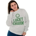 thumbnail image 4 of Saint Patricks Lucky Charm Shamrock Sweatshirt for Men or Women Brisco Brands S, 4 of 6