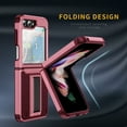 thumbnail image 2 of Allytechgroup Rugged Shockproof Case for Samsung Galaxy Z Flip 6, Military Grade Protective Anti-Slip Bumper Drop Proof Dual Layers TPU PC Back Case Cover for Samsung Galaxy Z Flip 6, Rose, 2 of 8