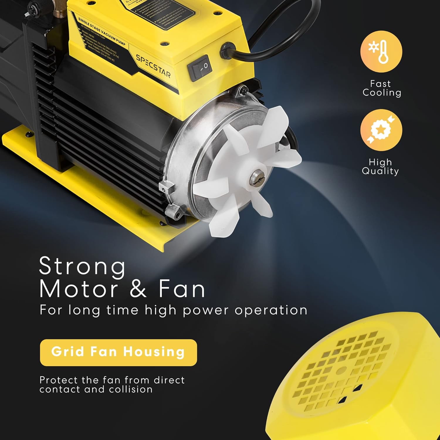 VIVOHOME 110V 1/4 HP 3.5 CFM Single Stage Rotary Vane HVAC Air Vacuum Pump for R12 R22 R134a R410a Systems 330ml Oil Included