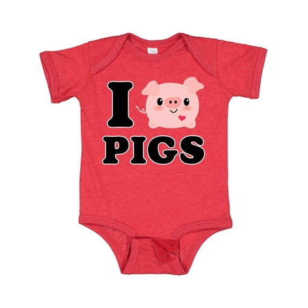 

Inktastic I Love Pigs Gift Baby Boy or Baby Girl Bodysuit