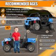 thumbnail image 5 of Funcid 24 V Kids Ride on Toys with Remote Control, 2WD Ride on UTV Truck Car, Electric Battery Powered Ride on Cars Four Wheels, Bluetooth Music, Blue, 5 of 13