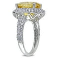 thumbnail image 3 of Everly Women's Created Citrine and Sapphire Sterling Silver Engagement Ring, 3 of 8