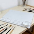 thumbnail image 5 of Silicone Painting Mat with Cup and Palette, 20*16 inch Large Silicone Art Mat, Non Stick Art Mat For Watercolor Acrylic Oil Painting, Thick Art Mat for Craft for Resin DIY Making, White, 5 of 5