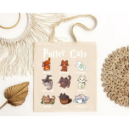 vintage Potter Cats Cute Harry Pawter Kitten gifts for Her Form Tote Bag  Up To s -TH20763
