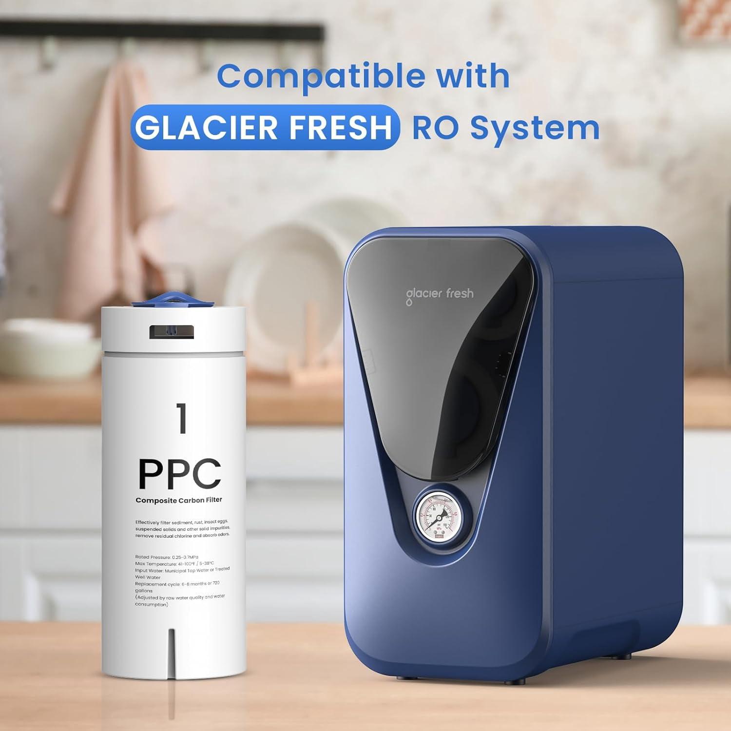 GLACIER FRESH PPC Filter Replacement for GFU03 Reverse Osmosis System