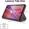 thumbnail image 5 of Lenovo Tab One with Folio Case - Helio G85 / 4GB RAM / 64 GB Storage / 8.7" / Android 14 / Luna Grey, 5 of 6