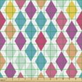 thumbnail image 2 of Ambesonne Geometric Fabric by the Yard Upholstery, Rhombus Shapes Abstract, 2 Yards, Multicolor, 2 of 5