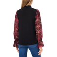 thumbnail image 2 of CeCe womens  Mixed Media Top, XL, Black, 2 of 3