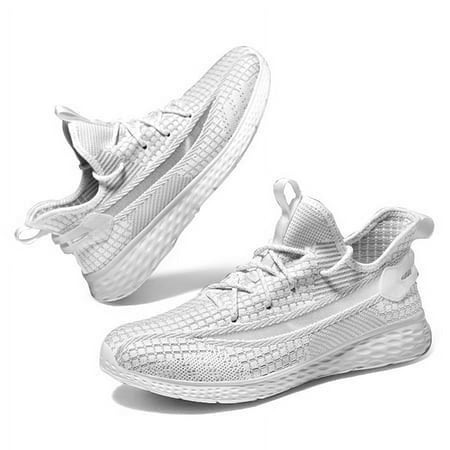 

HOBIBEAR Mens Running Shoes Outdoor Sneaker White/Grey (Size 7.5-14 Men)